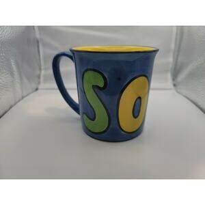 NEW without Tags Grant Howard Soup and Coffee Mug Large GHA Multicolored Letters